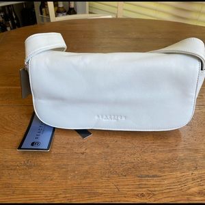 NWT Kenneth Cole Reaction white leather flap bag